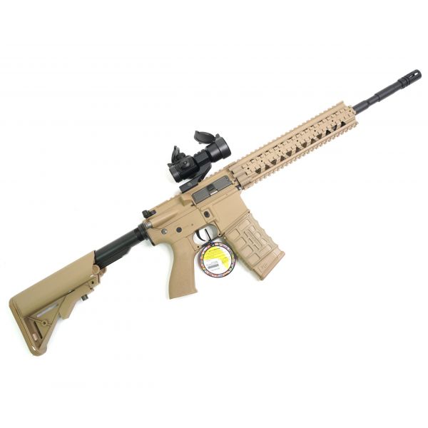 Страйкбольный автомат G&G CM16 R8-L Desert, с прицелом (EGC-16P-R8L-DNB-NCM)